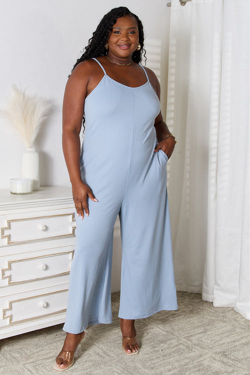 Basic Bae Full Size Spaghetti Strap V-Neck Jumpsuit - GT Elegance