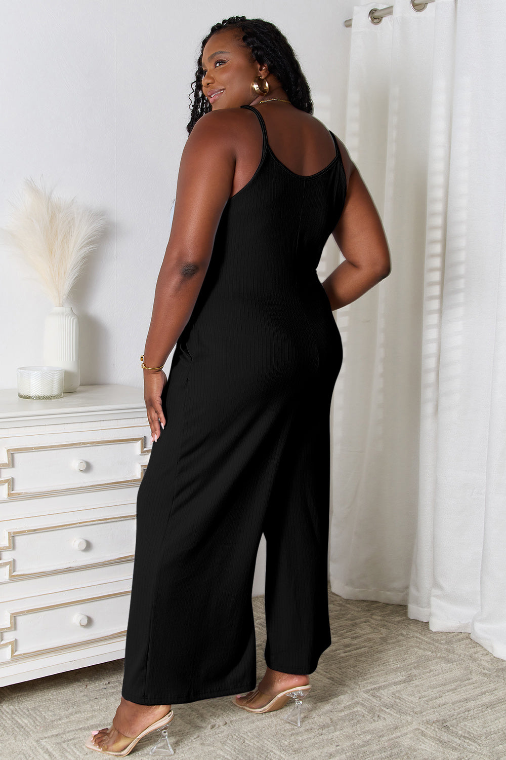 Basic Bae Full Size Spaghetti Strap V-Neck Jumpsuit - GT Elegance