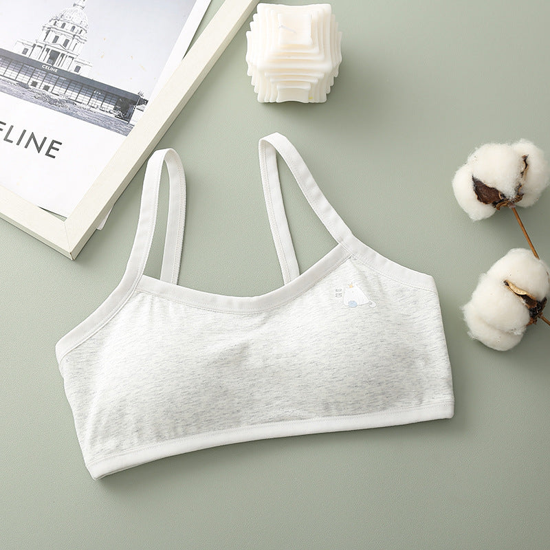 Girls' Soft Cotton Camisole & Training Bra Set — Comfortable Everyday Wear