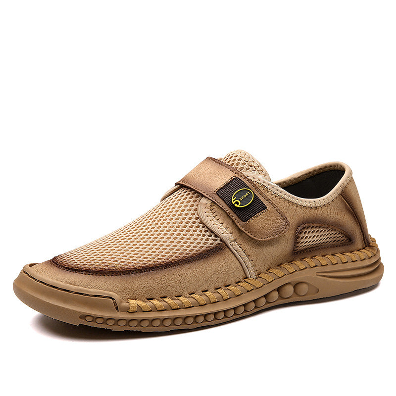 Versatile Breathable Mesh Men's Flat Bottom Shoes