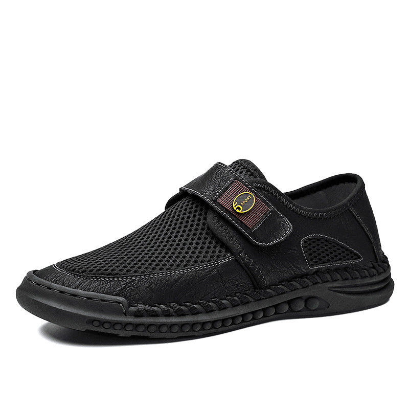 Versatile Breathable Mesh Men's Flat Bottom Shoes
