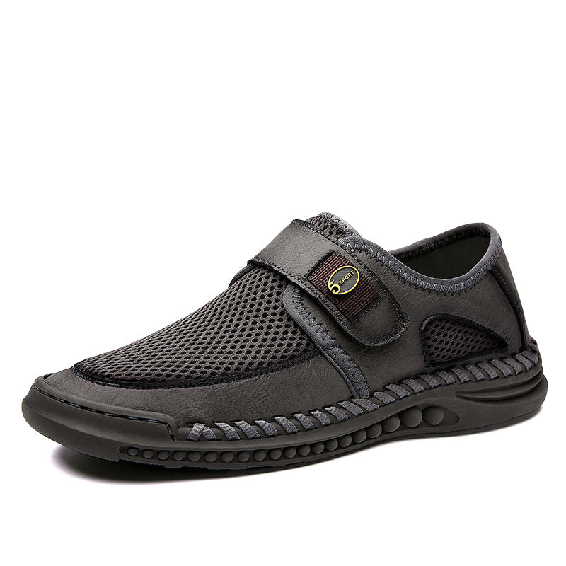Versatile Breathable Mesh Men's Flat Bottom Shoes