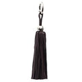 Leather Tassel - Silver/Chocolate