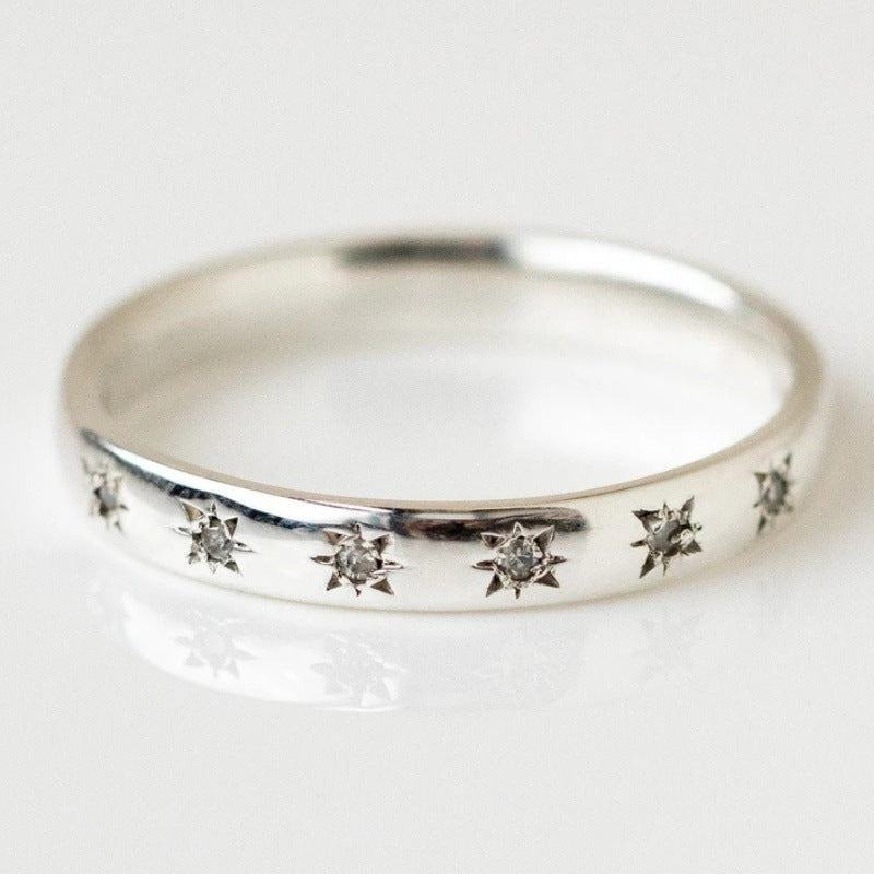 Alloy Geometric Eight-Pointed Star Ring Ornament