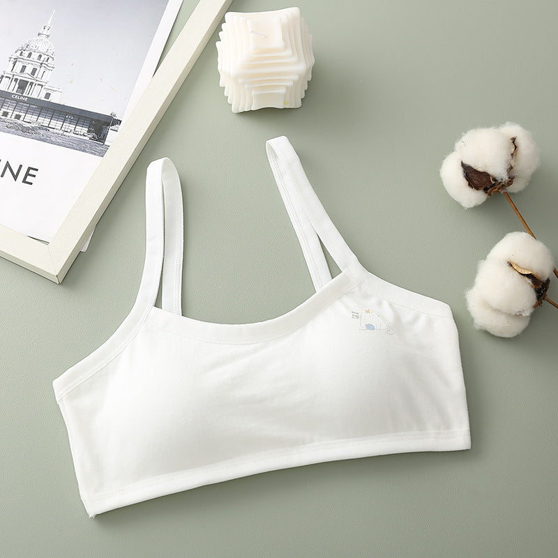 Girls' Soft Cotton Camisole & Training Bra Set — Comfortable Everyday Wear