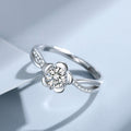 S925 Sterling Silver Peach Blossom Diamond Ring
