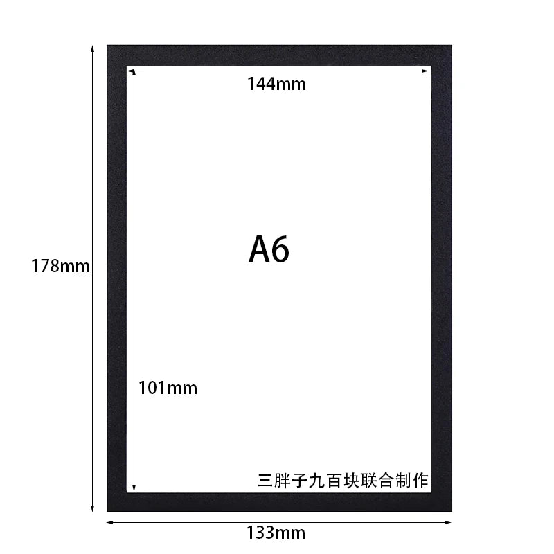 5PCS Magnetic Poster Display Frame A4/A5/A6 Self-adhesive Non-developmental Photo Art Wall Sticker Frame for Photos Certificate