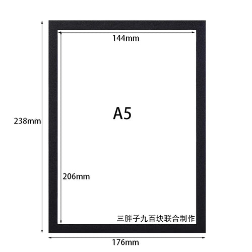 5PCS Magnetic Poster Display Frame A4/A5/A6 Self-adhesive Non-developmental Photo Art Wall Sticker Frame for Photos Certificate