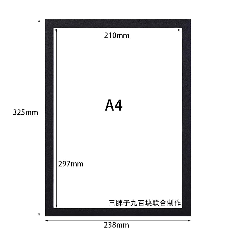 5PCS Magnetic Poster Display Frame A4/A5/A6 Self-adhesive Non-developmental Photo Art Wall Sticker Frame for Photos Certificate