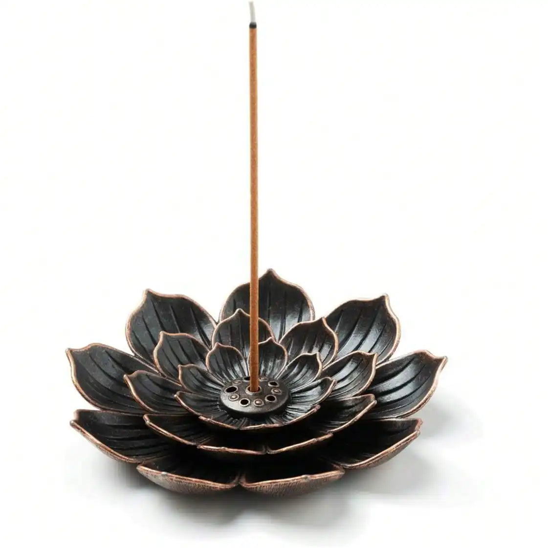 Incense Burner, Incense Holder For Sticks, Brass Lotus Incense Stick Holder And Detachable Ash Catcher