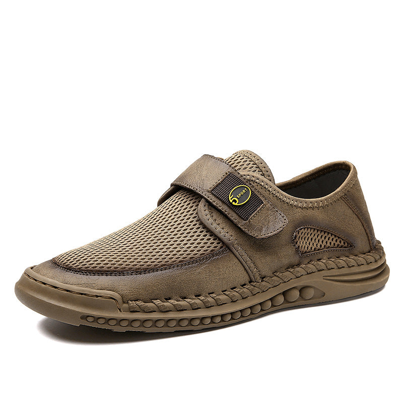 Versatile Breathable Mesh Men's Flat Bottom Shoes