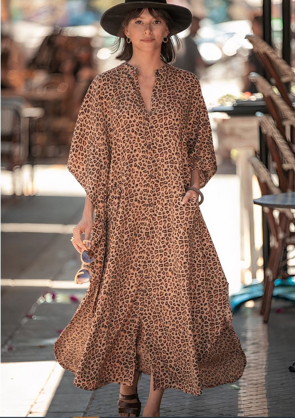 Wide Dress - Cheetah