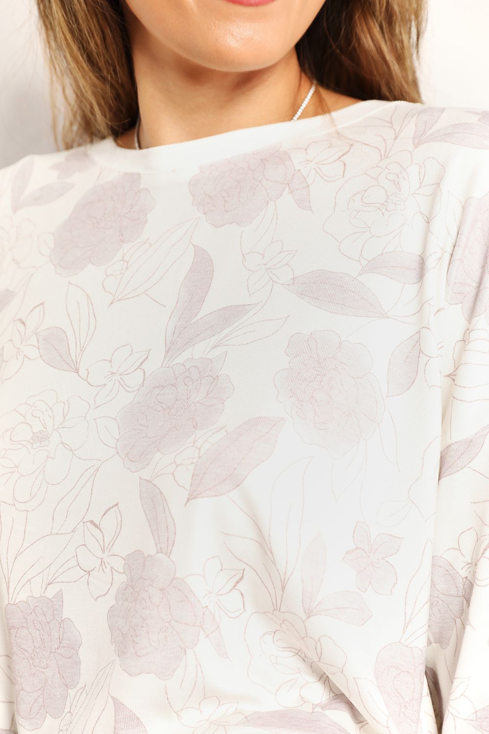 Double Take Floral Long Sleeve Top and Shorts Loungewear Set - GT Elegance