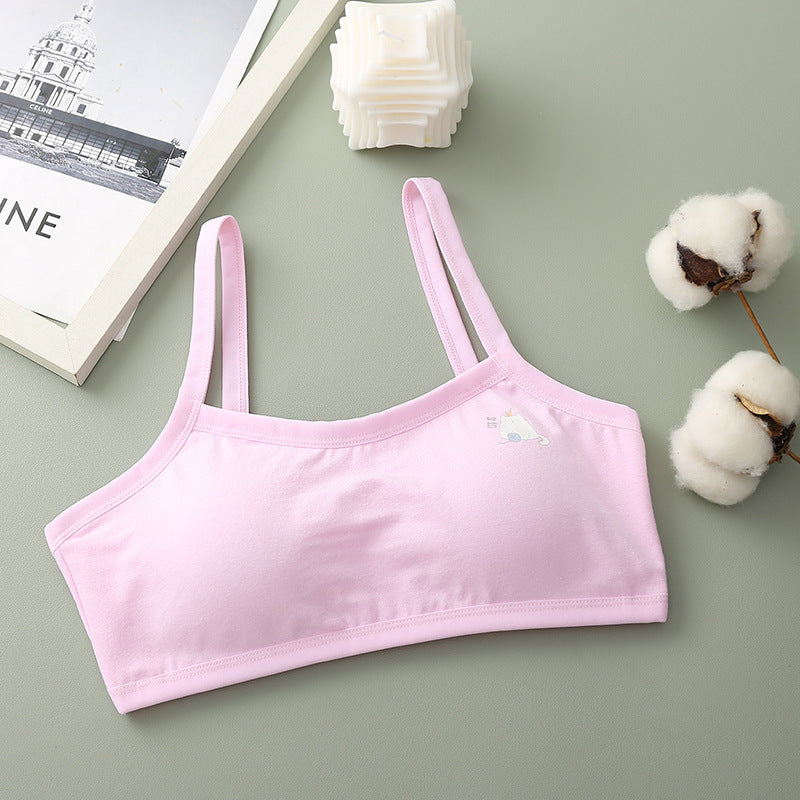 Girls' Soft Cotton Camisole & Training Bra Set — Comfortable Everyday Wear