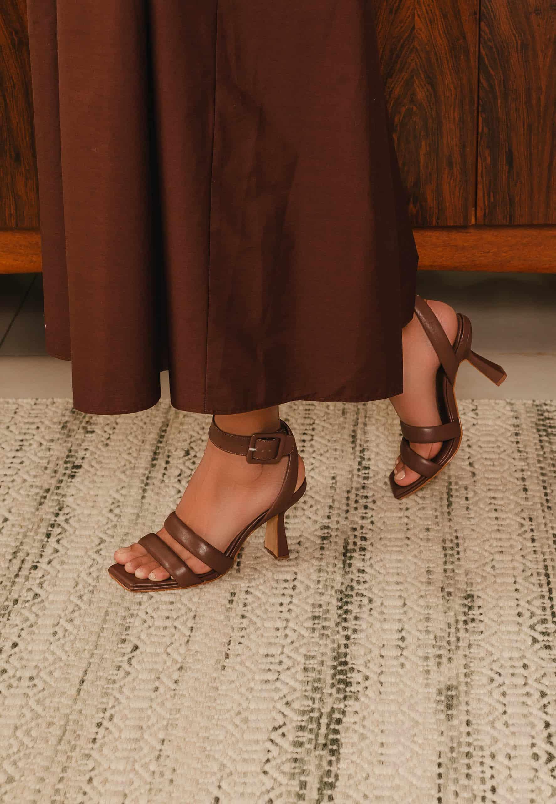 Green Calf Leather Sandals Uvaia – Women’s 8 Cm Sculpted Heel With Ankle Strap