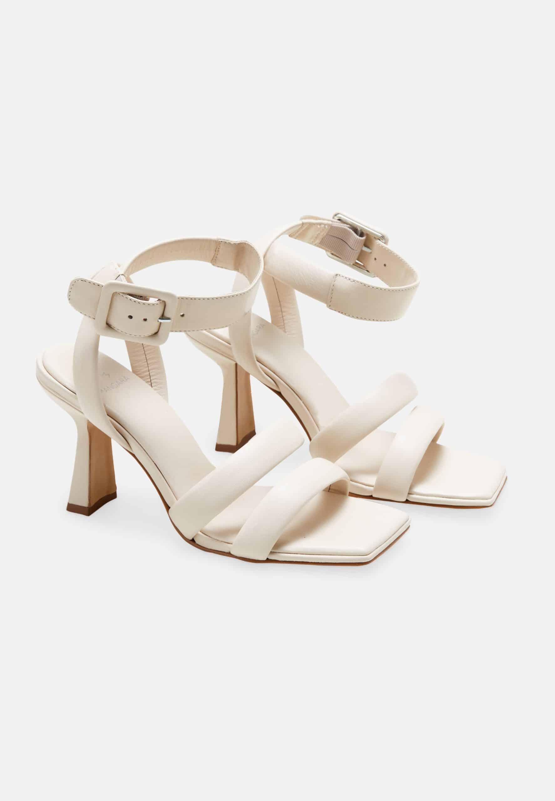 Green Calf Leather Sandals Uvaia – Women’s 8 Cm Sculpted Heel With Ankle Strap