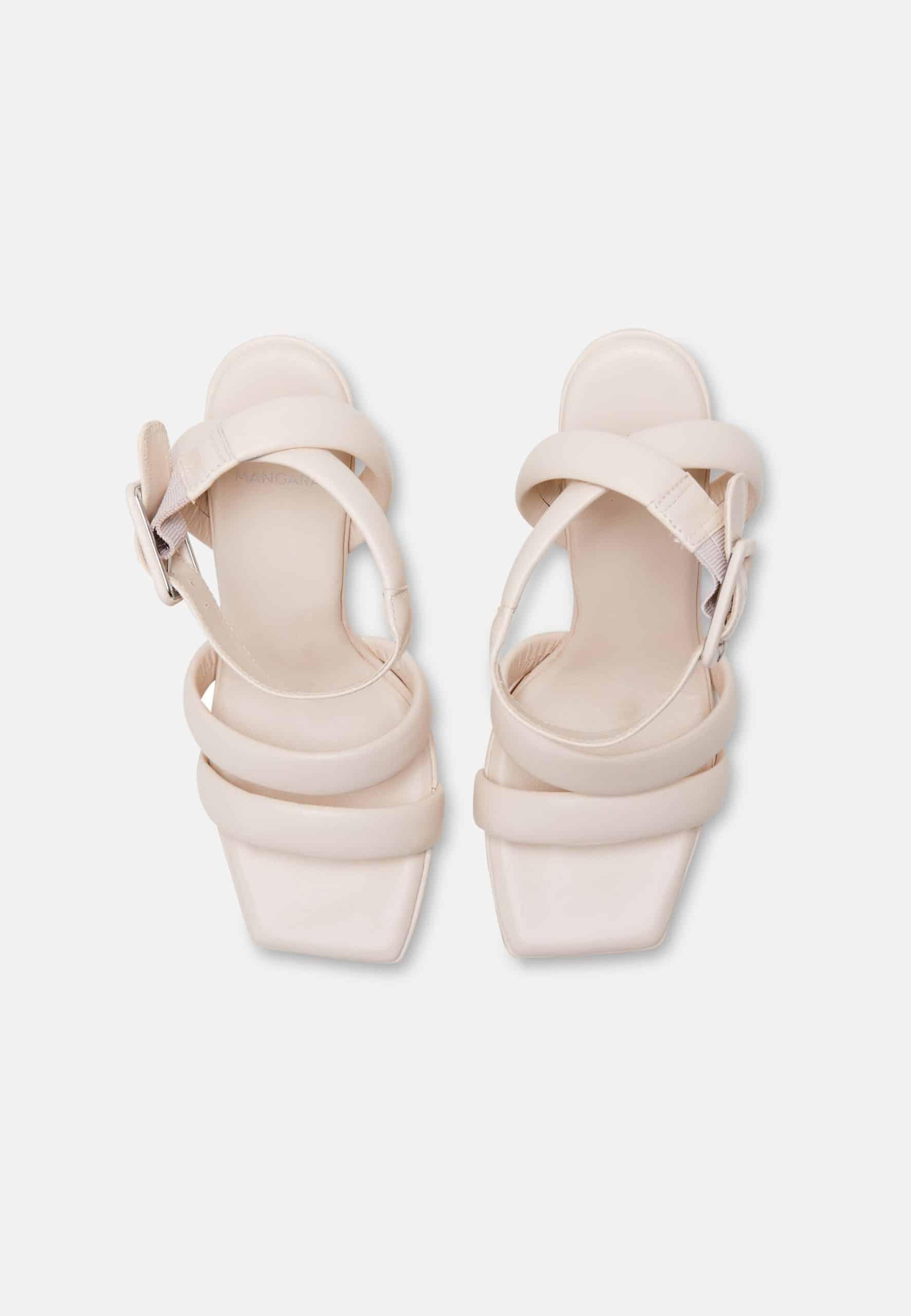Green Calf Leather Sandals Uvaia – Women’s 8 Cm Sculpted Heel With Ankle Strap