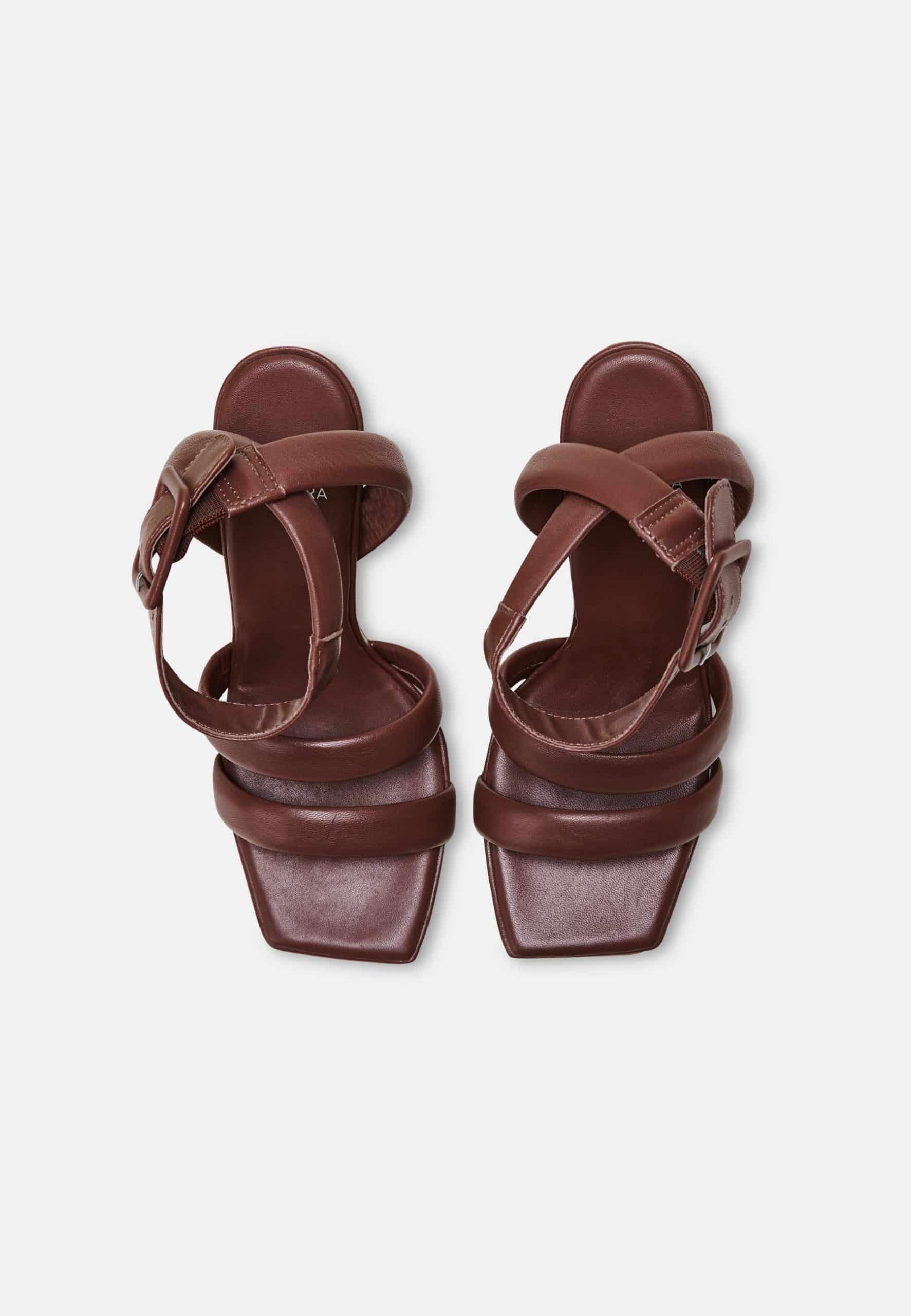 Green Calf Leather Sandals Uvaia – Women’s 8 Cm Sculpted Heel With Ankle Strap