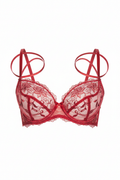 Red Lace Lingerie Bra