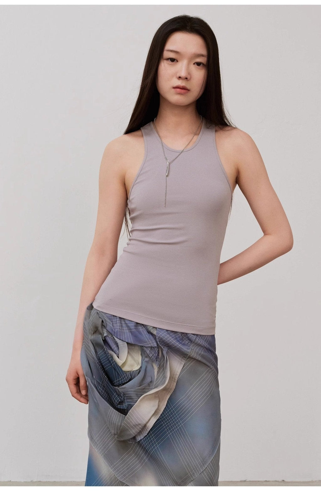 "Summer Tour" Small I-Shaped Vest Camisole Women's Summer Elastic Cotton Slim Fit Inner Sleeveless Top