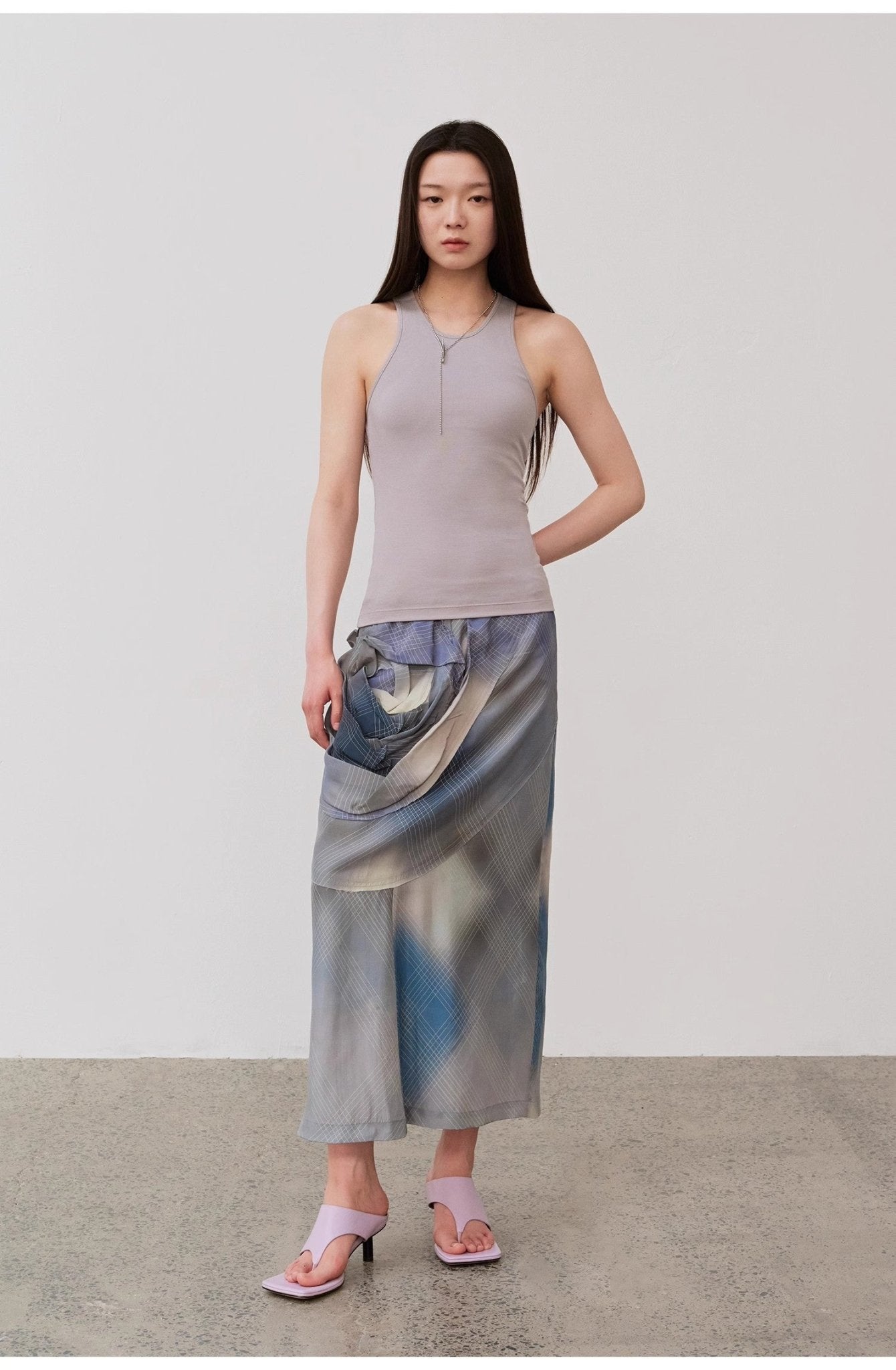 "Summer Tour" Small I-Shaped Vest Camisole Women's Summer Elastic Cotton Slim Fit Inner Sleeveless Top