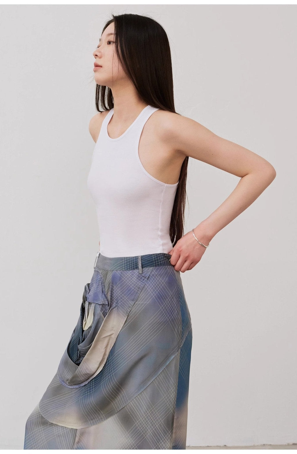 "Summer Tour" Small I-Shaped Vest Camisole Women's Summer Elastic Cotton Slim Fit Inner Sleeveless Top