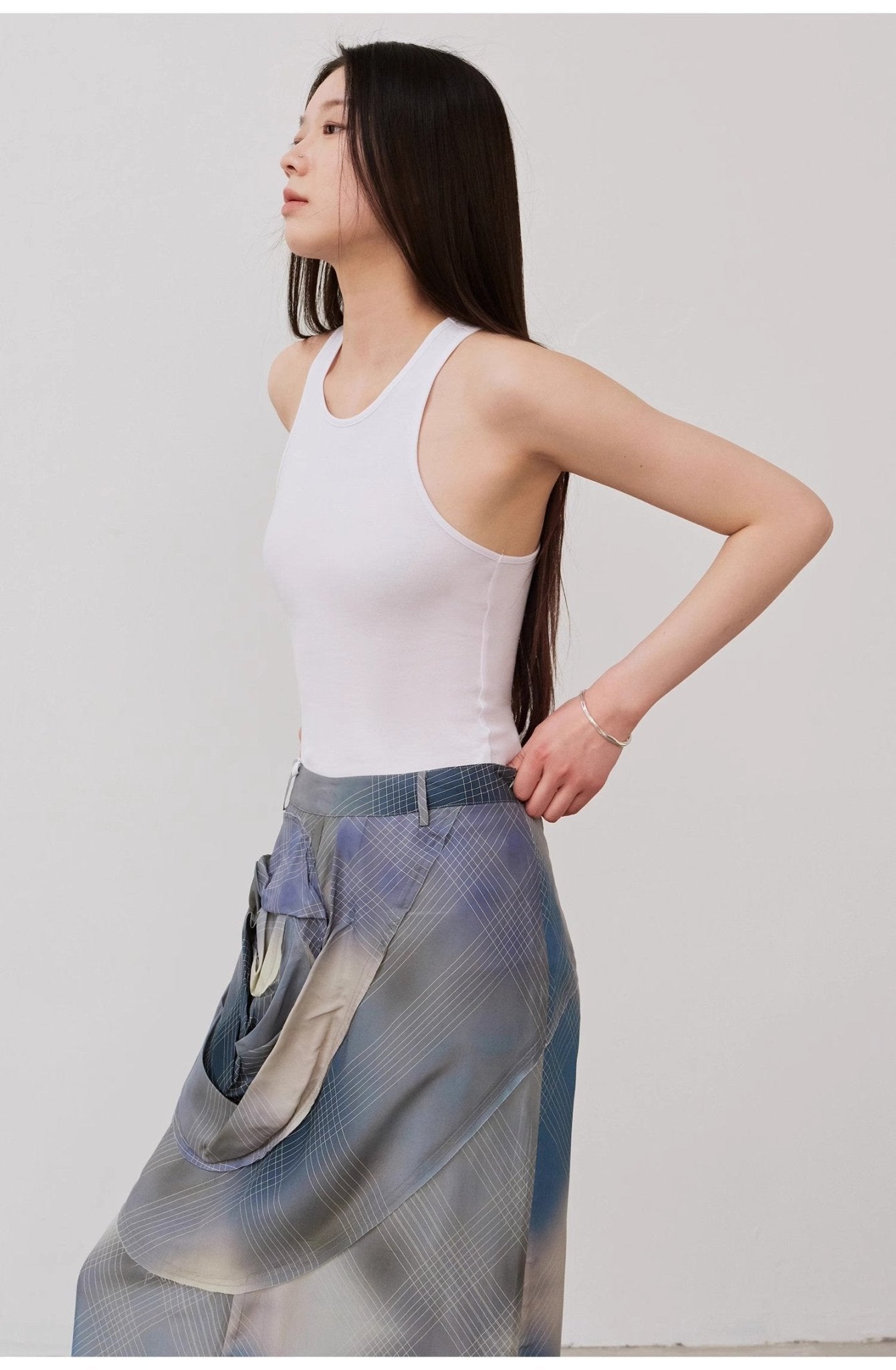 "Summer Tour" Small I-Shaped Vest Camisole Women's Summer Elastic Cotton Slim Fit Inner Sleeveless Top