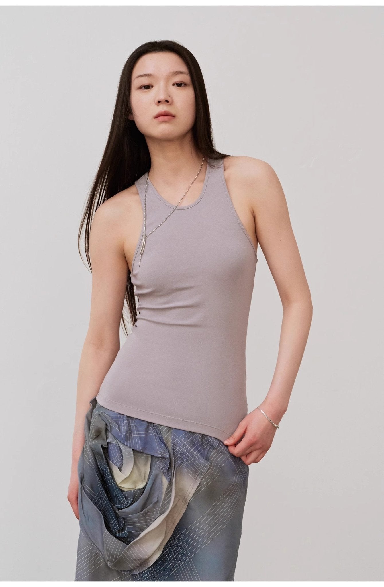 "Summer Tour" Small I-Shaped Vest Camisole Women's Summer Elastic Cotton Slim Fit Inner Sleeveless Top