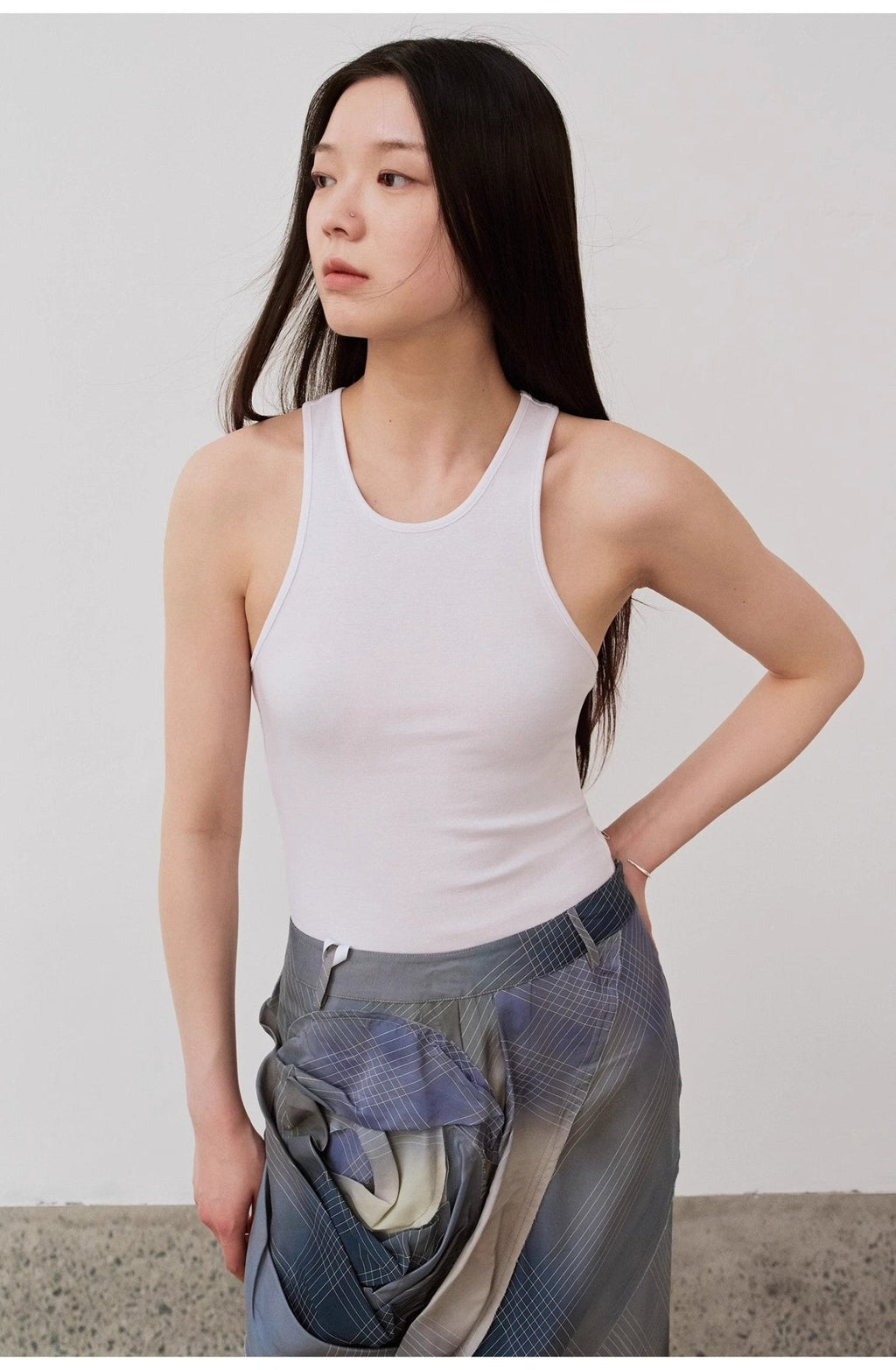 "Summer Tour" Small I-Shaped Vest Camisole Women's Summer Elastic Cotton Slim Fit Inner Sleeveless Top